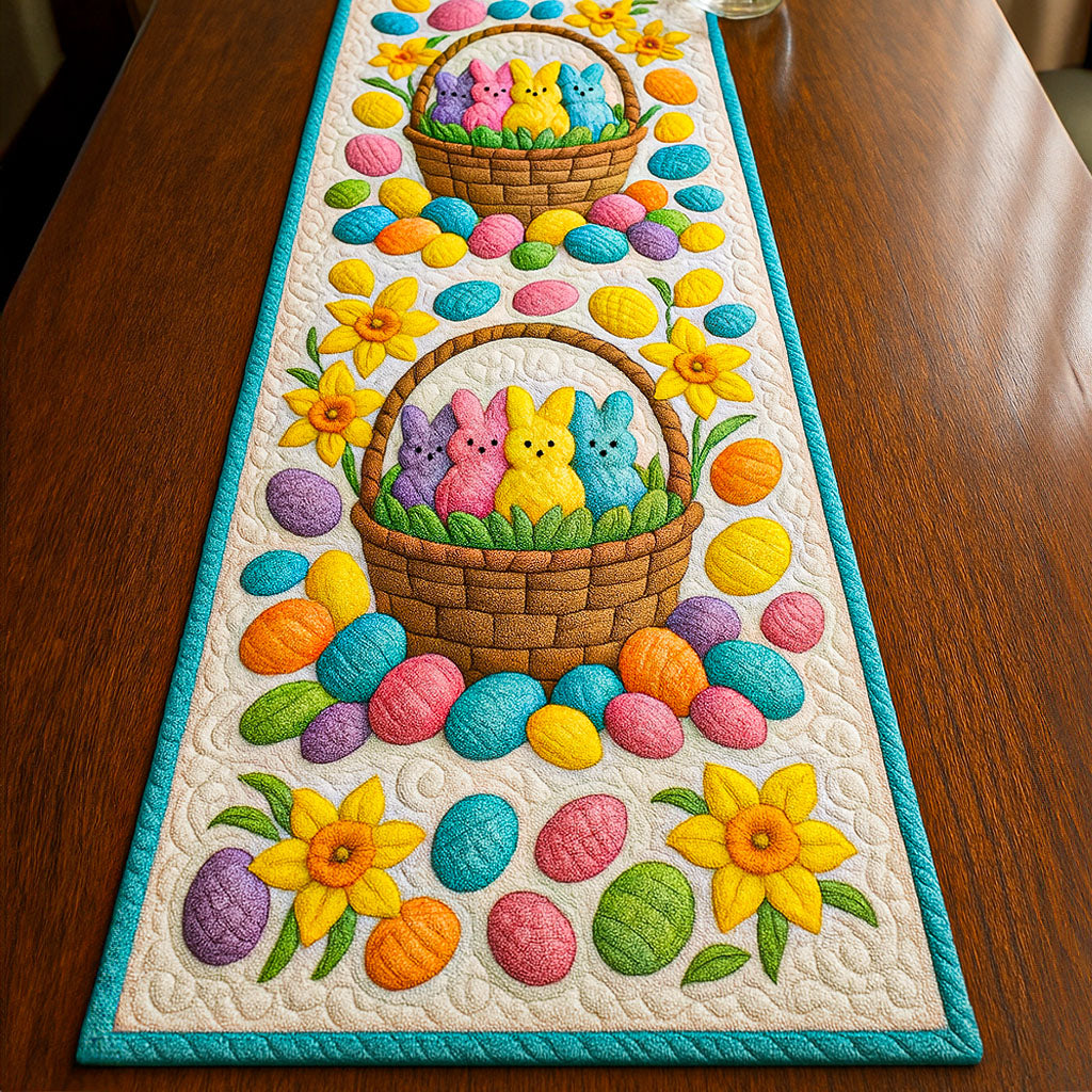 Spring Magic Quilted Table Runner Holiday Table Runners Religious Easter Table Decorations