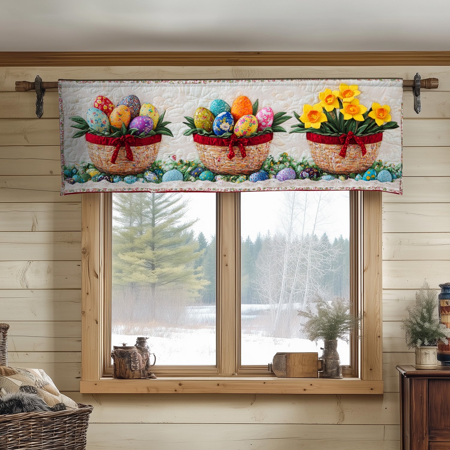 Springtime Easter Display Quilted Valance Home Front Door Design Cute Easter Gifts For Wife