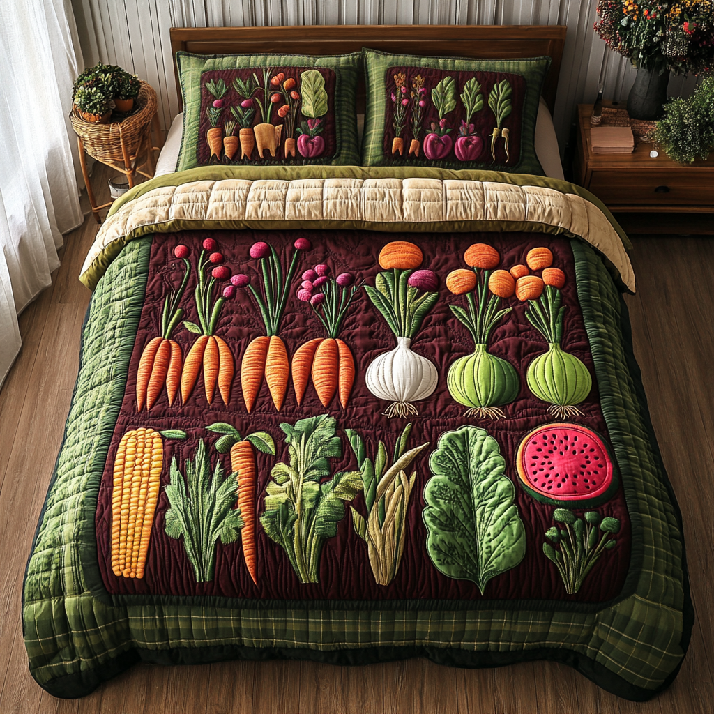Sprout Dreams Quilted Bedding Set Farmhouse Bed Decor Christmas Gift Ideas For Wife