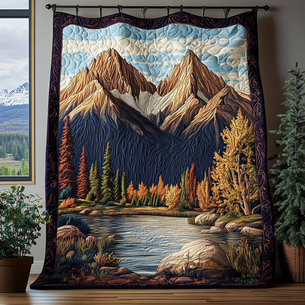 Spruce Hollow Quilted Blanket Home Bedding Decor Birthday Gifts For Nature Lovers