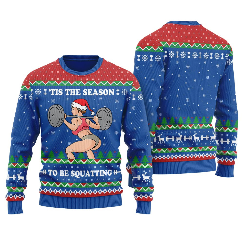 Squatting Mens Ugly Christmas Sweater Best Christmas Merch Gift for Family and Friends