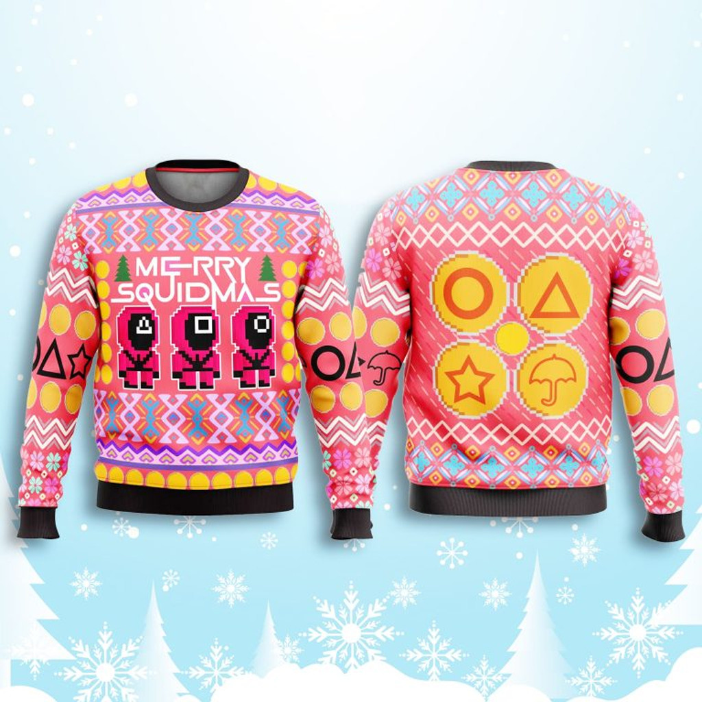 Squid Game Merry Squidmas Ugly Christmas Sweater Best Christmas Gifts For Son Squid Game Merry Squidmas Ugly Christmas Sweater Best Christmas Gifts For Son