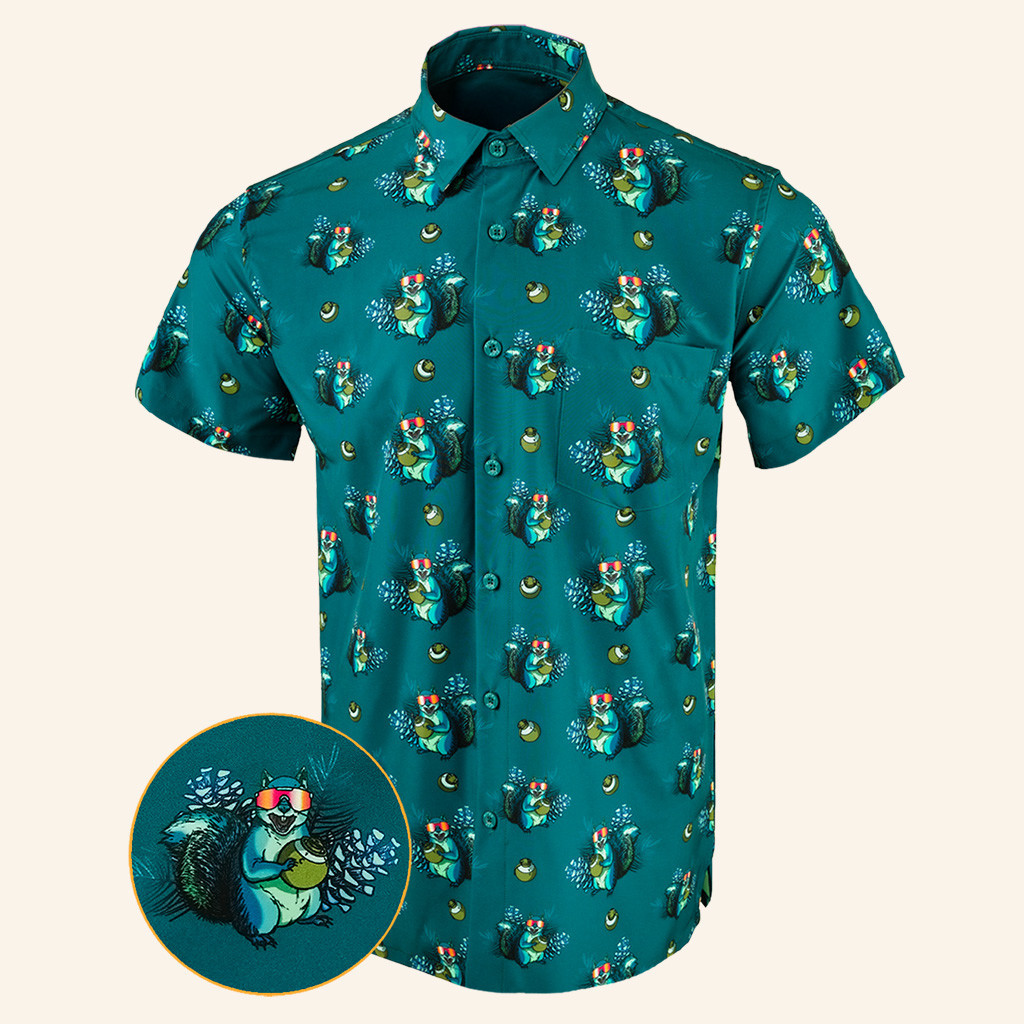 Squirrel Bomb Button Down Shirt Tactical Shirt Hawaii Style Present For Husband Squirrel Bomb Button Down Shirt Tactical Shirt Hawaii Style Present For Husband