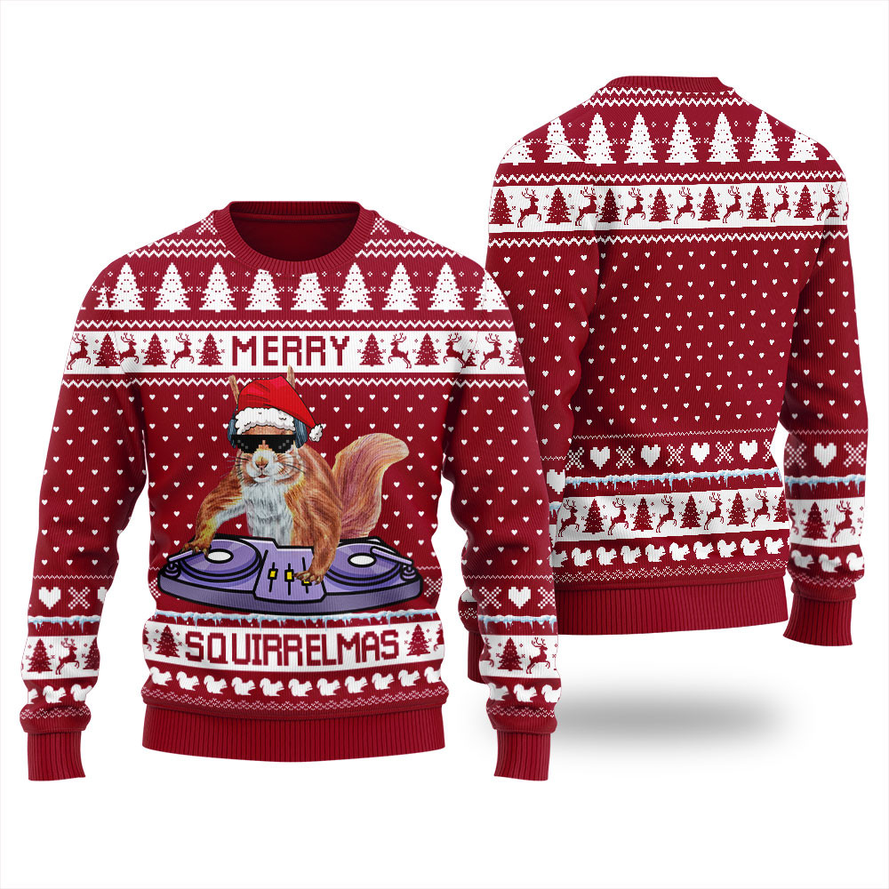 Squirrel Lover Mens Ugly Christmas Sweater Holiday Merch That Makes a Perfect Christmas Gift