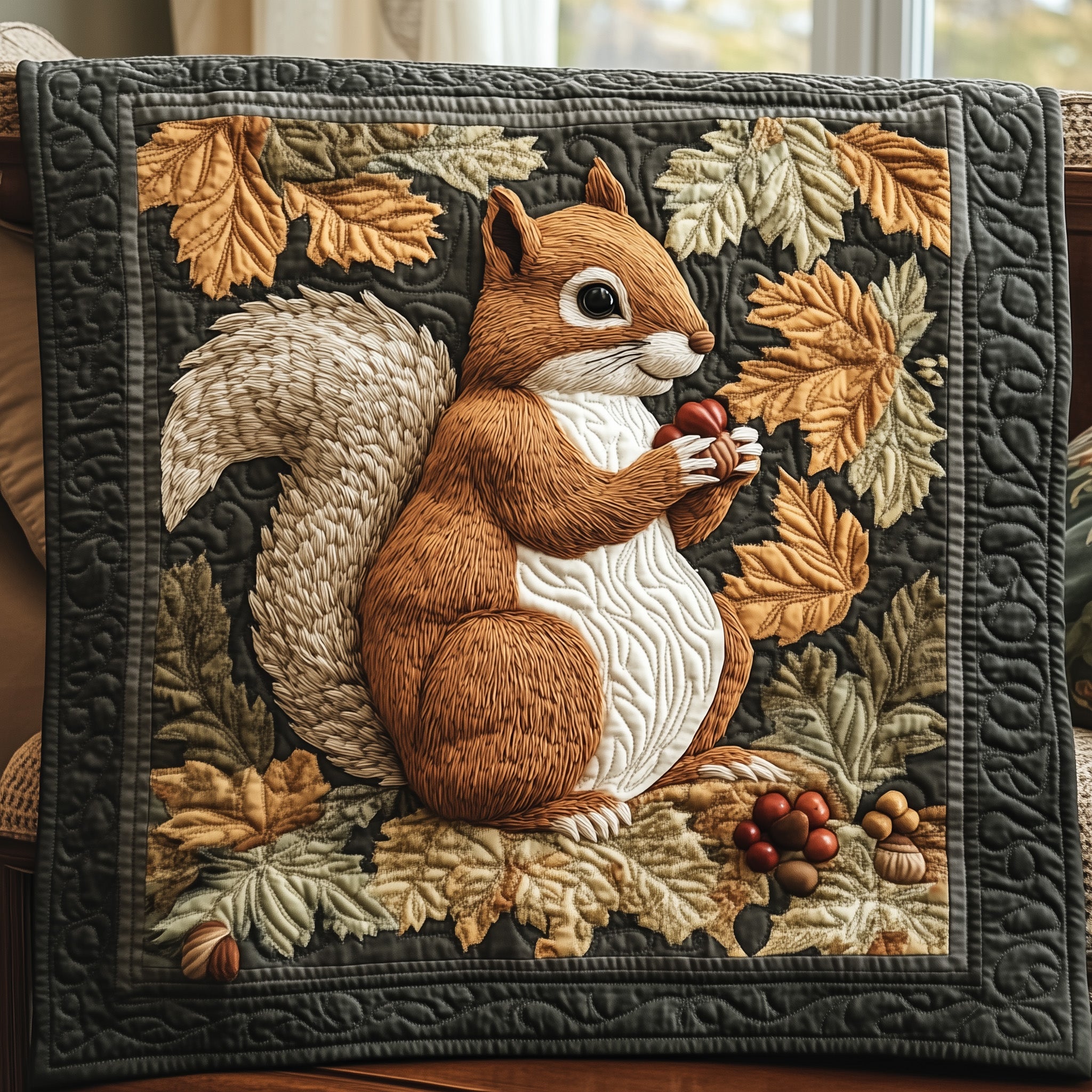 Squirrel Quilted Blanket Nice Throw BlanketChristmas Gift Ideas For A Daughter In Law
