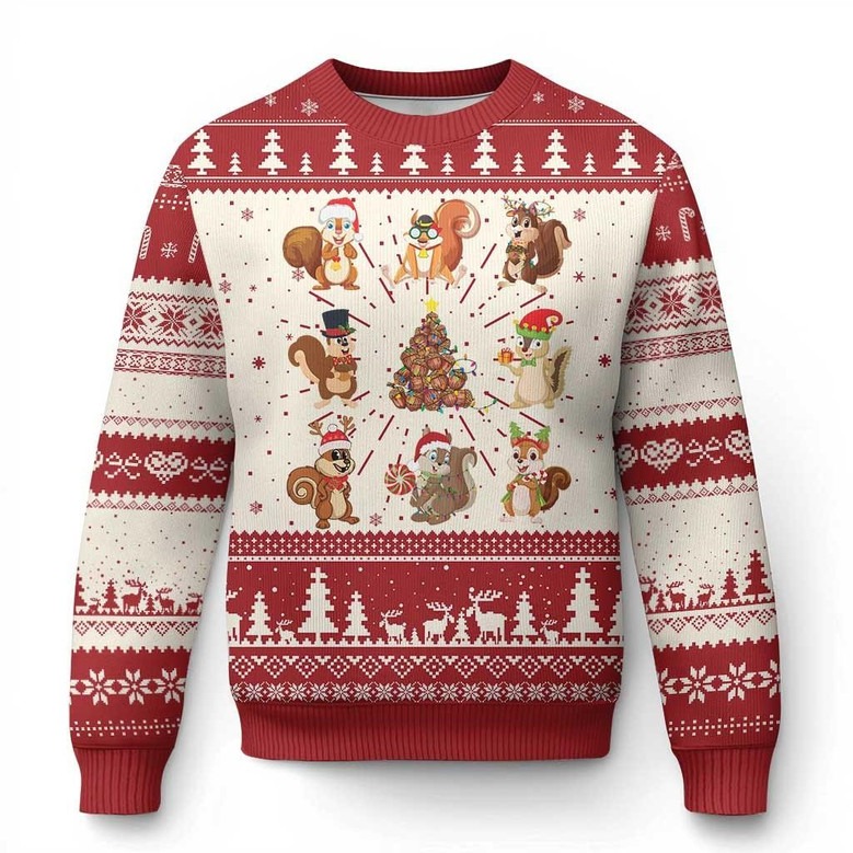 Squirrels Ugly Holiday Jumper Cute Clothing Christmas Gifts For Squirrel Lovers