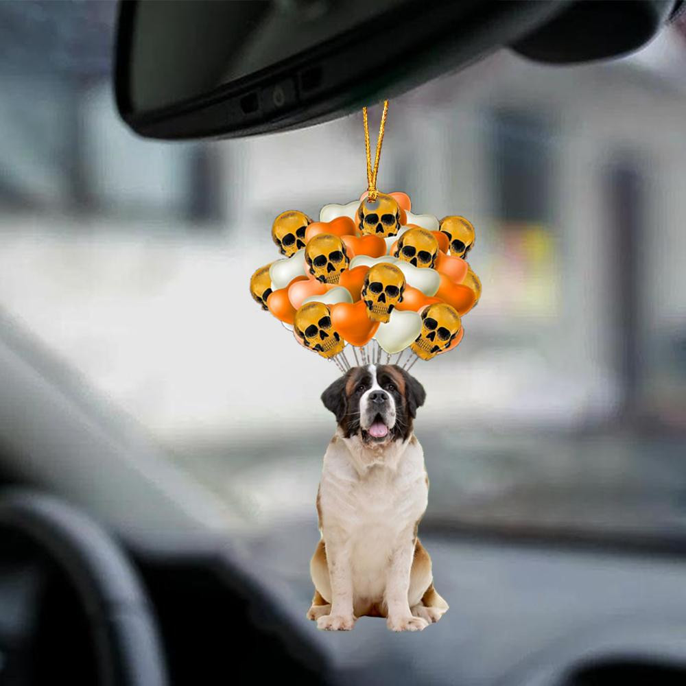 St Bernard Halloween Car Ornament Dog Ornament For Halloween