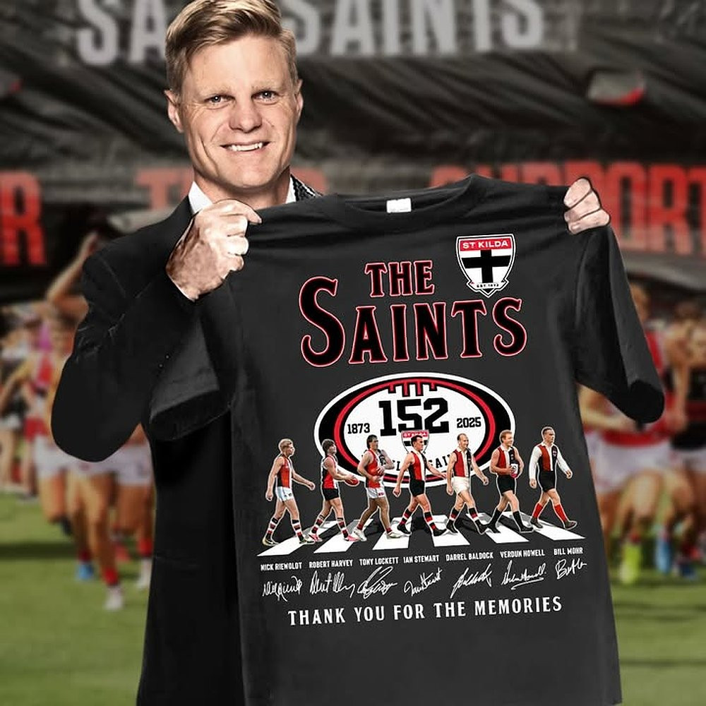St Kilda Saints 152nd Anniversary 1873-2025 T-Shirt Thank You For The Memories