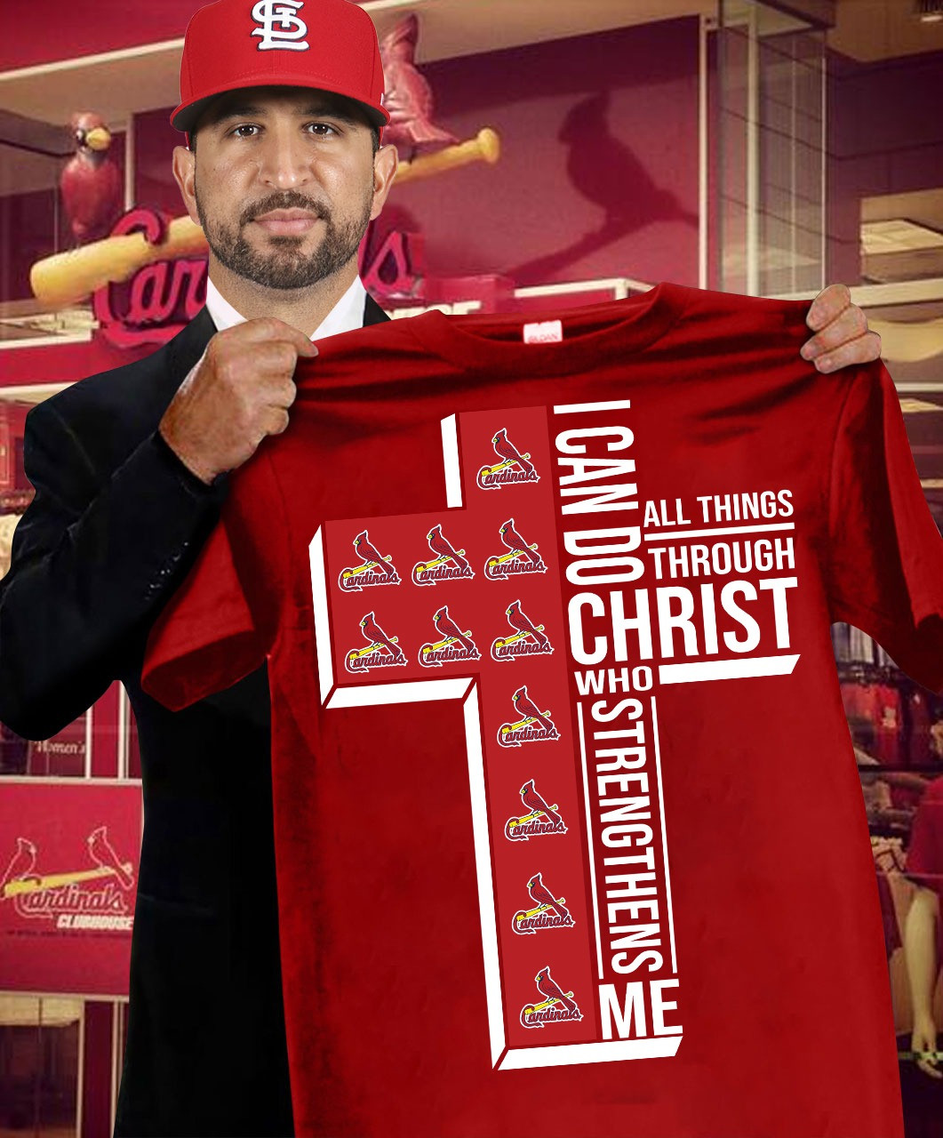 ST Louis Cardinals Fans Faith Shirt I Can Do All Thing Through Christ Who Strengthens Me