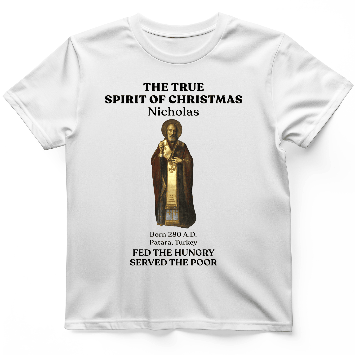 St Nicholas T-Shirt The True Spirit Of Christian Saying Shirt Cool Gifts For Him