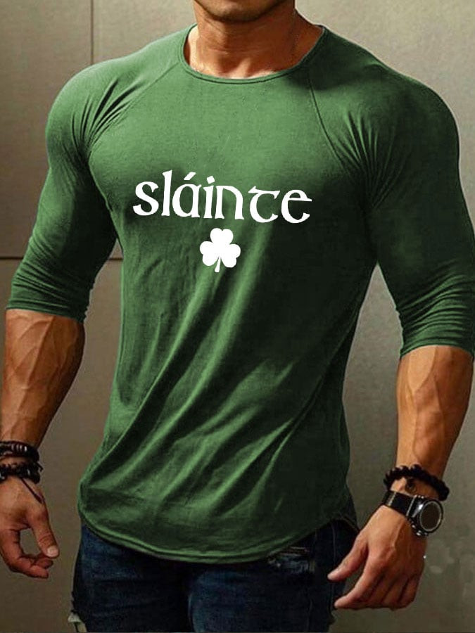 St Patrick Day Slainte Long Sleeve Shirt St Patrick's Day Apparel Boyfriend Gift Ideas