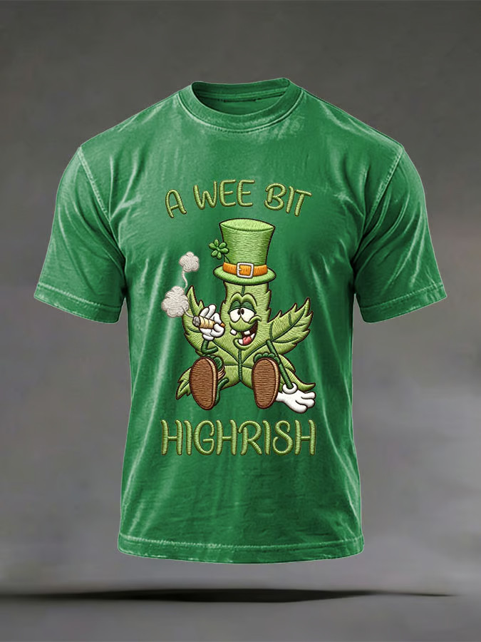 St Patrick's Day A Wee Bit Highrish T-Shirt Saint Patricks Day Shirts Funny Gifts