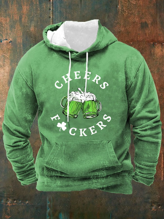 St Patricks Day Cheers Green Beer Hoodie Saint Patricks Day Outfits Good Gifts For Him