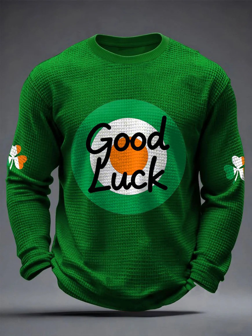 St Patrick's Day Clothes Good Luck Long Sleeve Shirt St Patrick's Day Outfit Gifts For Him