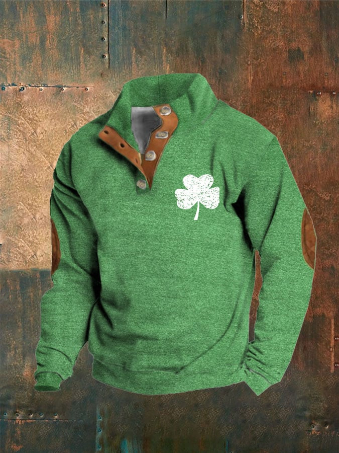 St Patricks Day Collar Sweatshirt Irish Day Holiday Apparel Unique Presents For Friends