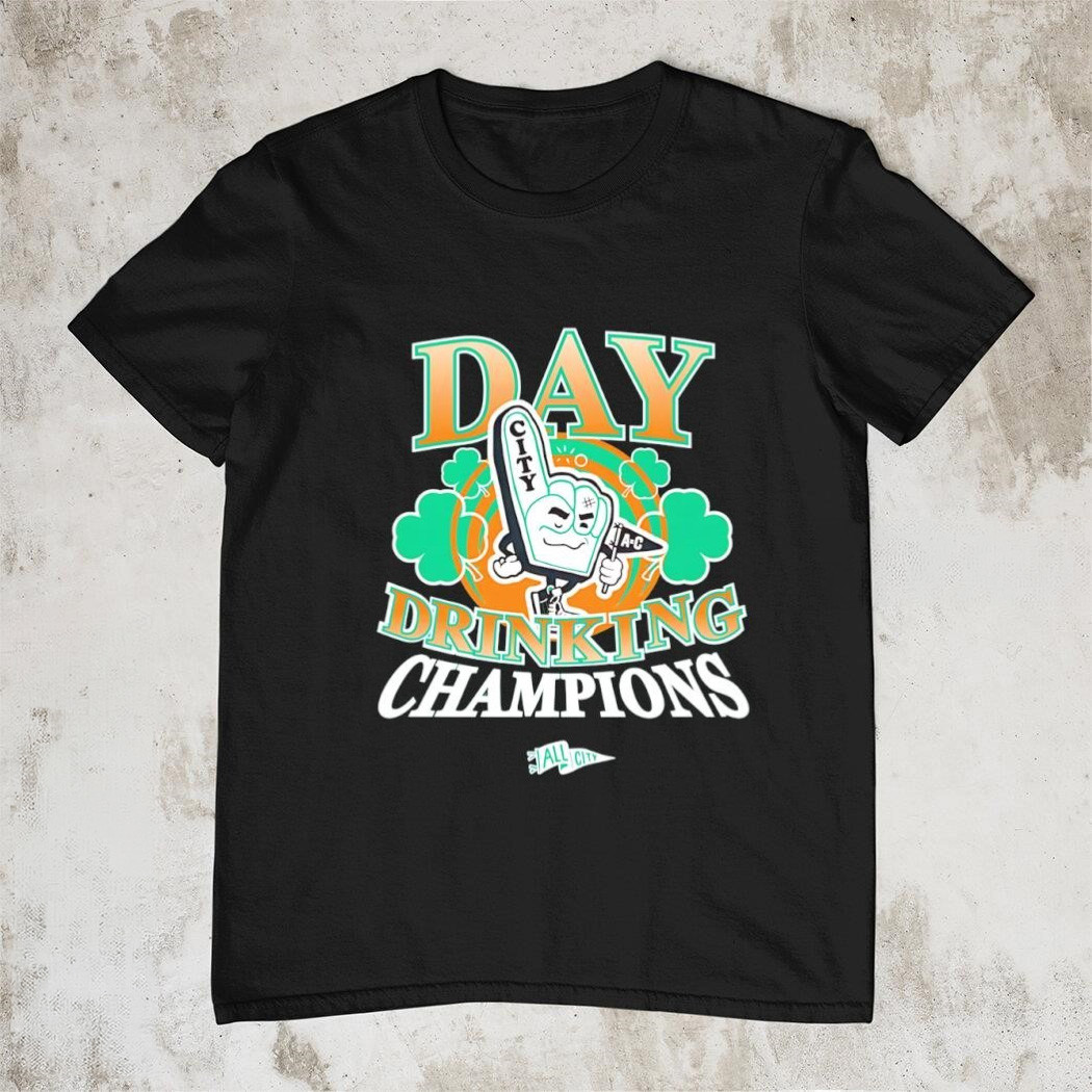 St Patricks Day Drinking Champions T-Shirt Foam Hand Shamrock Fan Gear Funny Holiday Best Gift For Fans