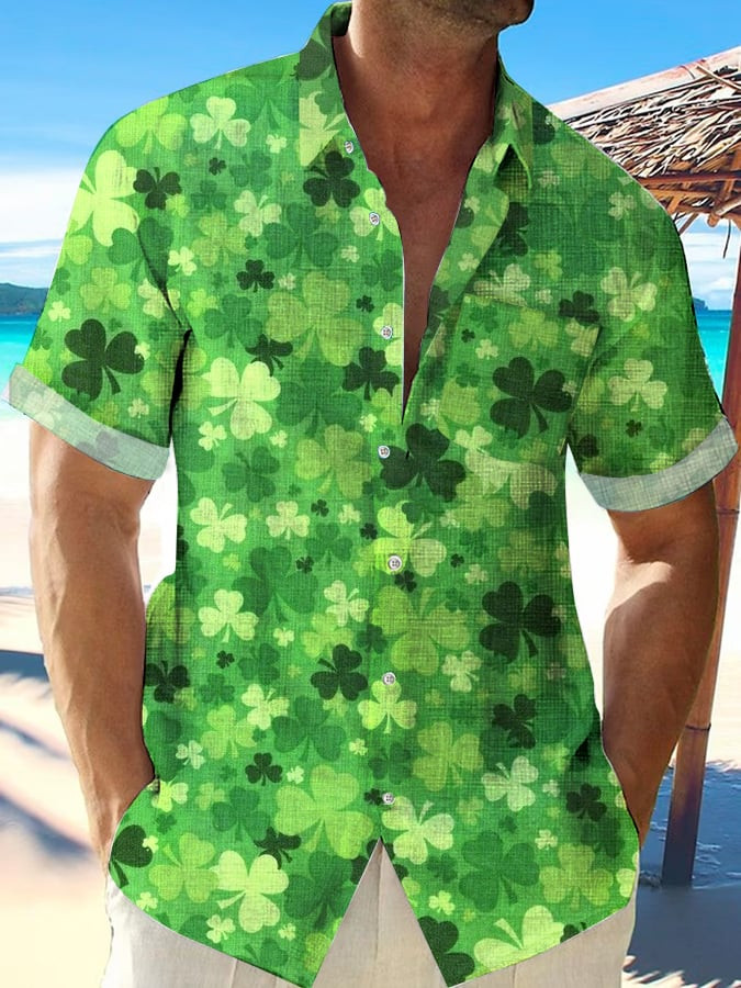 St Patricks Day Hawaiian Shirt Luck Of The Irish Holiday Clothes Gifts For Boyfriend