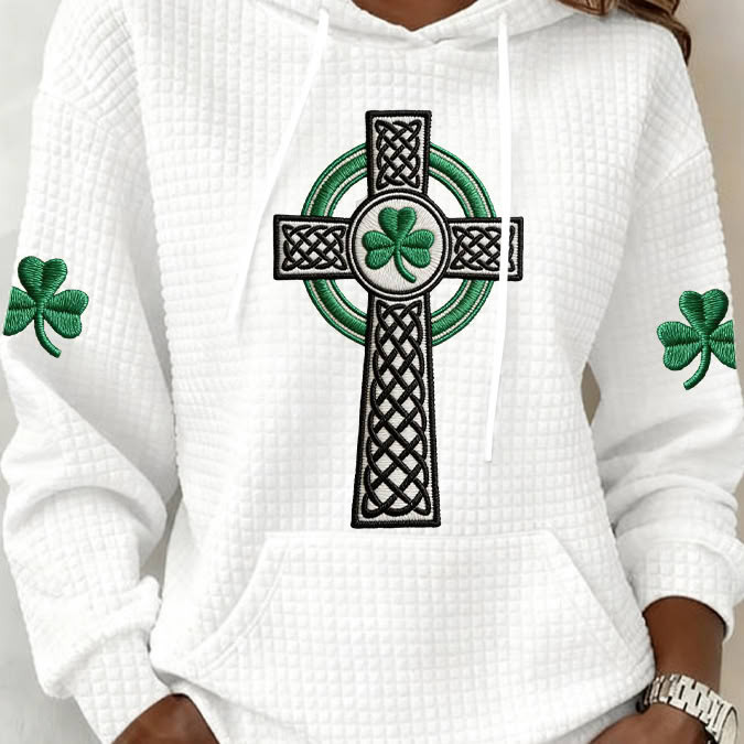 St Patrick's Day Hoodie Shamrock Irish Holiday Hoodie Gifts For Mom