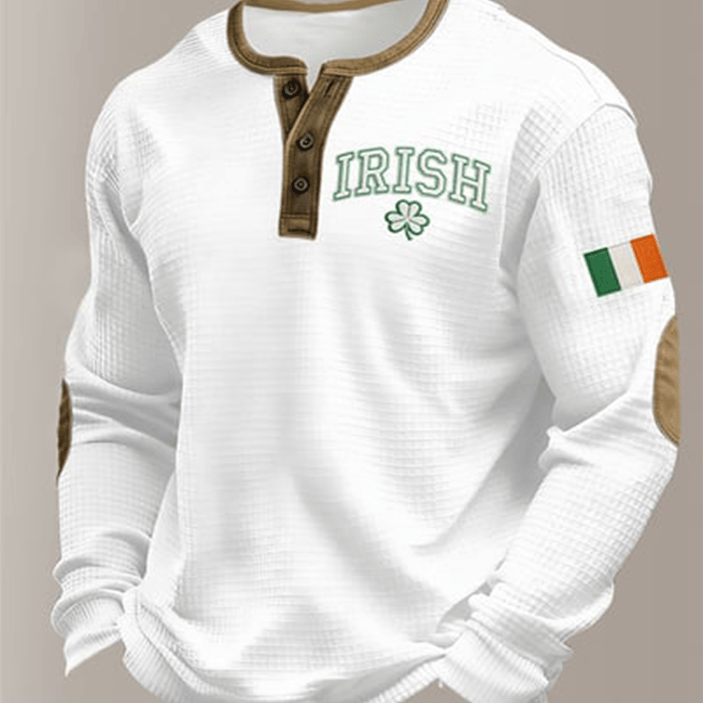 St Patrick's Day Irish Button Long Sleeve Shirt St Patrick's Day Outfit Present Ideas For Friends