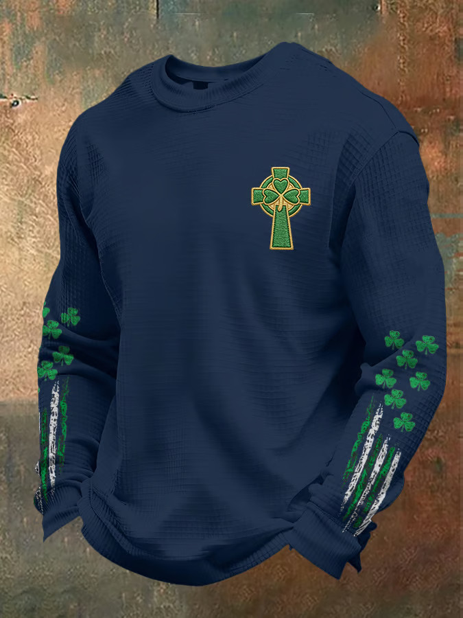 St Patrick'S Day Irish Celtic Cross Forever Ireland Long Sleeve Celtic Heritage Gift for Men