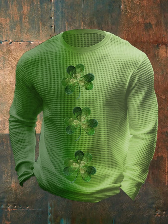 St Patricks Day Long Sleeve Shirt Shamrock Art Clothing Cool Gifts For Father
