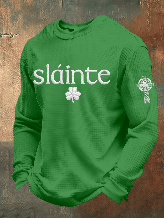 St Patricks Day Long Sleeve Shirt Slainte St Pattys Day Outfit Cool Presents For Husband