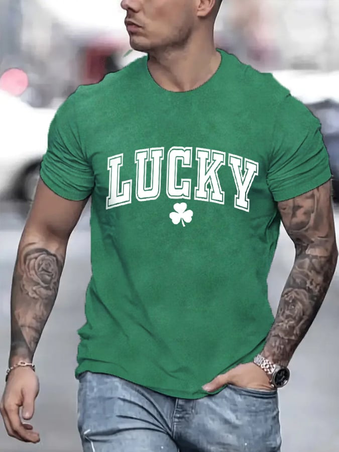 St Patricks Day Lucky Shamrock T-Shirt Holiday Clothes St Patrick's Day Gifts