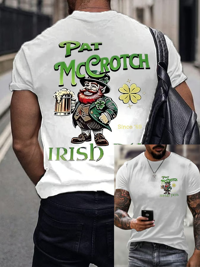 St Patrick's Day Pat McCrotch Irish Pub Shirt, Funny Irish Beer Gift