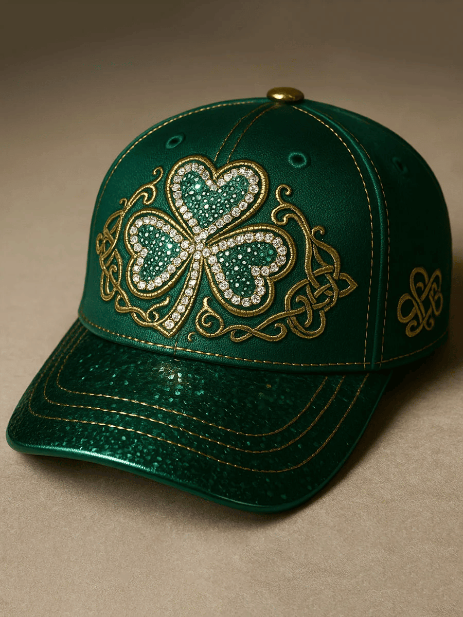 St Patricks Day Shamrock Art Hat Green Graphic Cap Gifts For St Patrick's Day