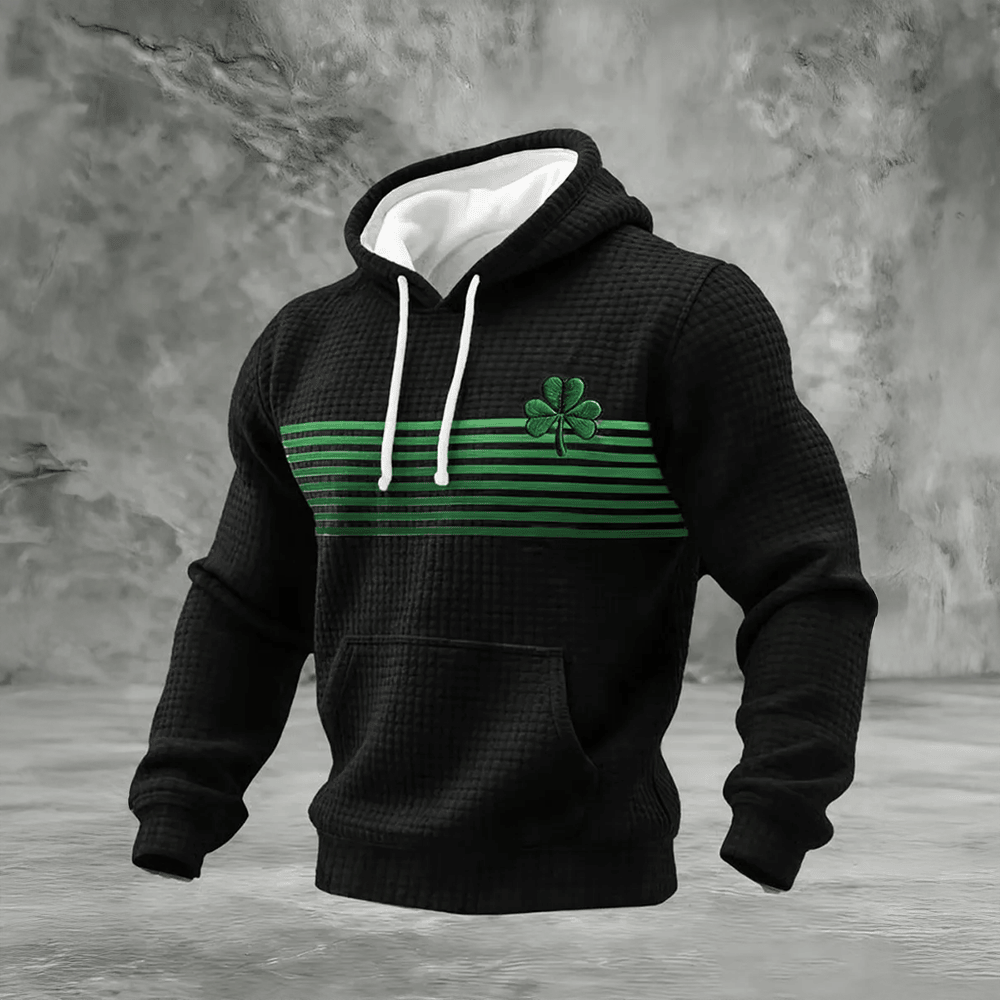 St Patrick's Day Shamrock Art Hoodie St Patrick's Day Apparel Cool Present For Him