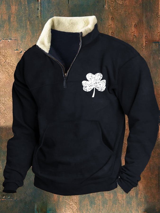 St Patricks Day Shamrock Collar Sweatshirt St Pattys Day Outfit Meaningful Gifts