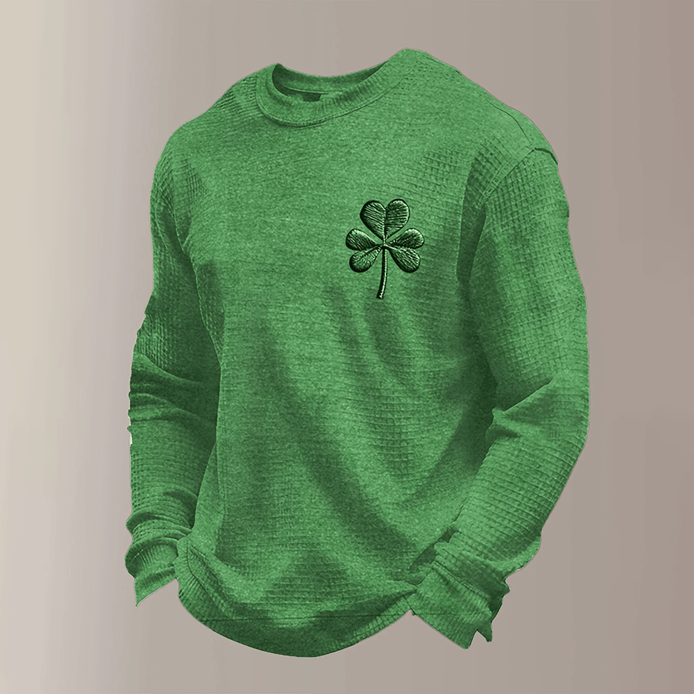 St Patrick's Day Shamrock Design Long Sleeve Shirt St Patrick's Day Apparel Gift For Husband