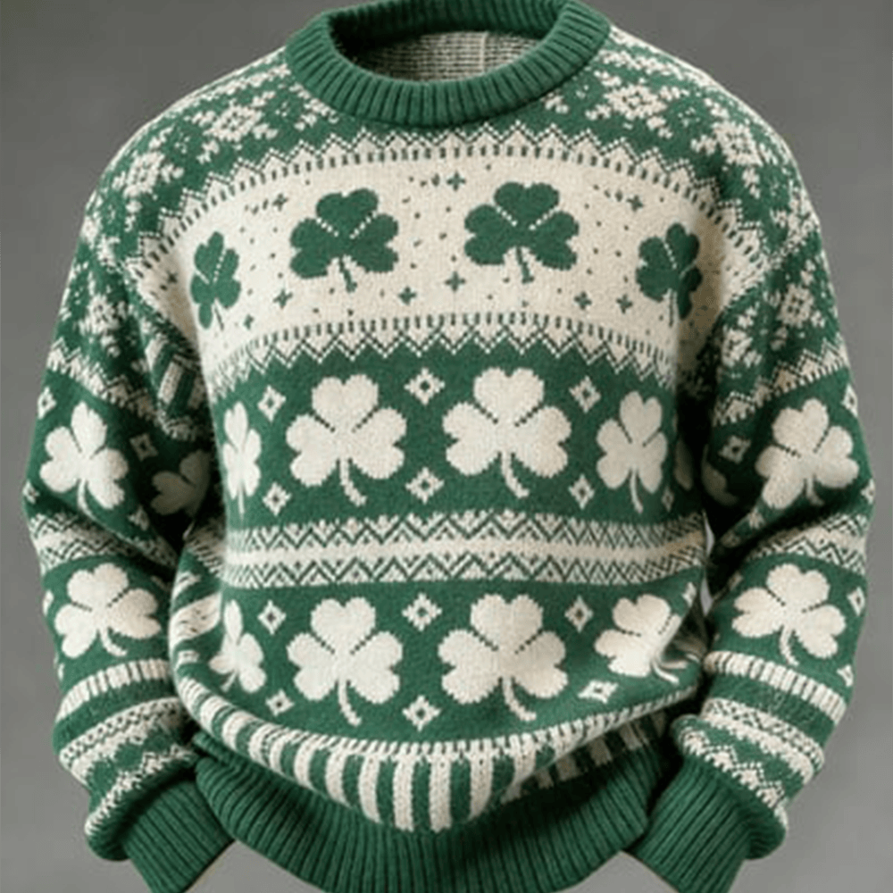 St Patrick's Day Shamrock Design Vintage Sweater Shamrock St Patrick's Day Apaprel