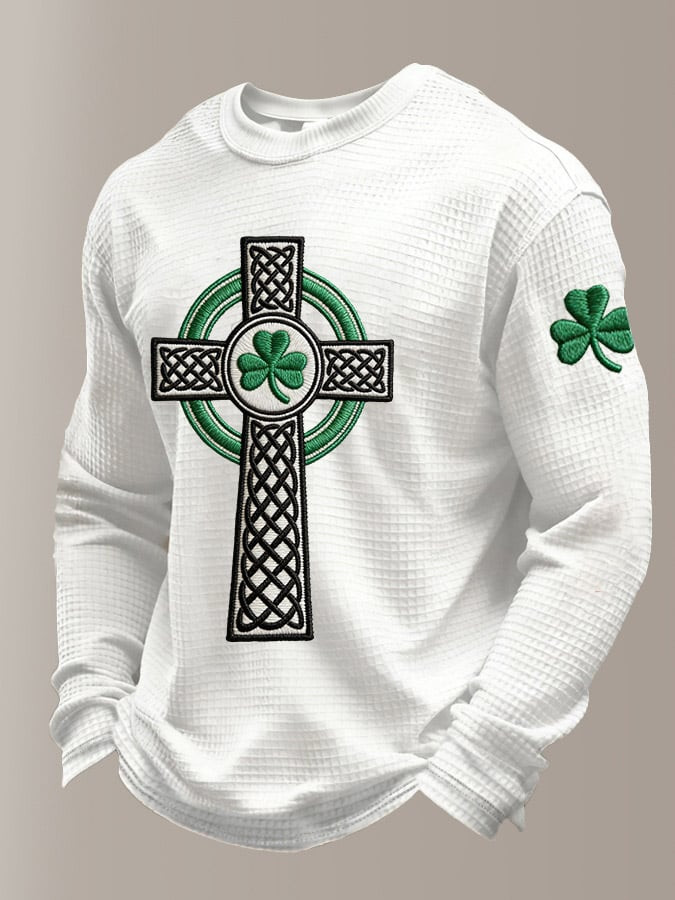 St Patricks Day Shamrock Graphic Long Sleeve Shirt St Pattys Day Outfit Unique Gift Ideas