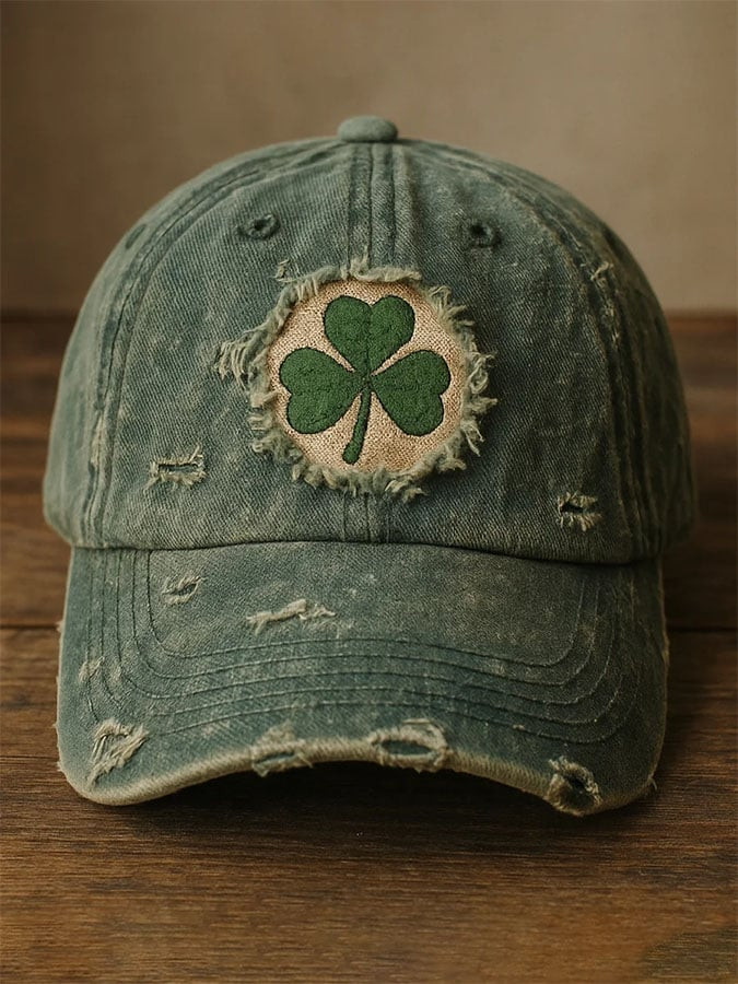 St Patrick's Day Shamrock Graphic Vintage Hat Luck Of The Irish Baseball Cap Holiday Gifts