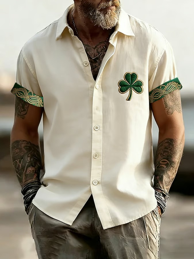 St Patricks Day Shamrock Hawaii Shirt Irish Lucky Clover Top Best Gift For Friends