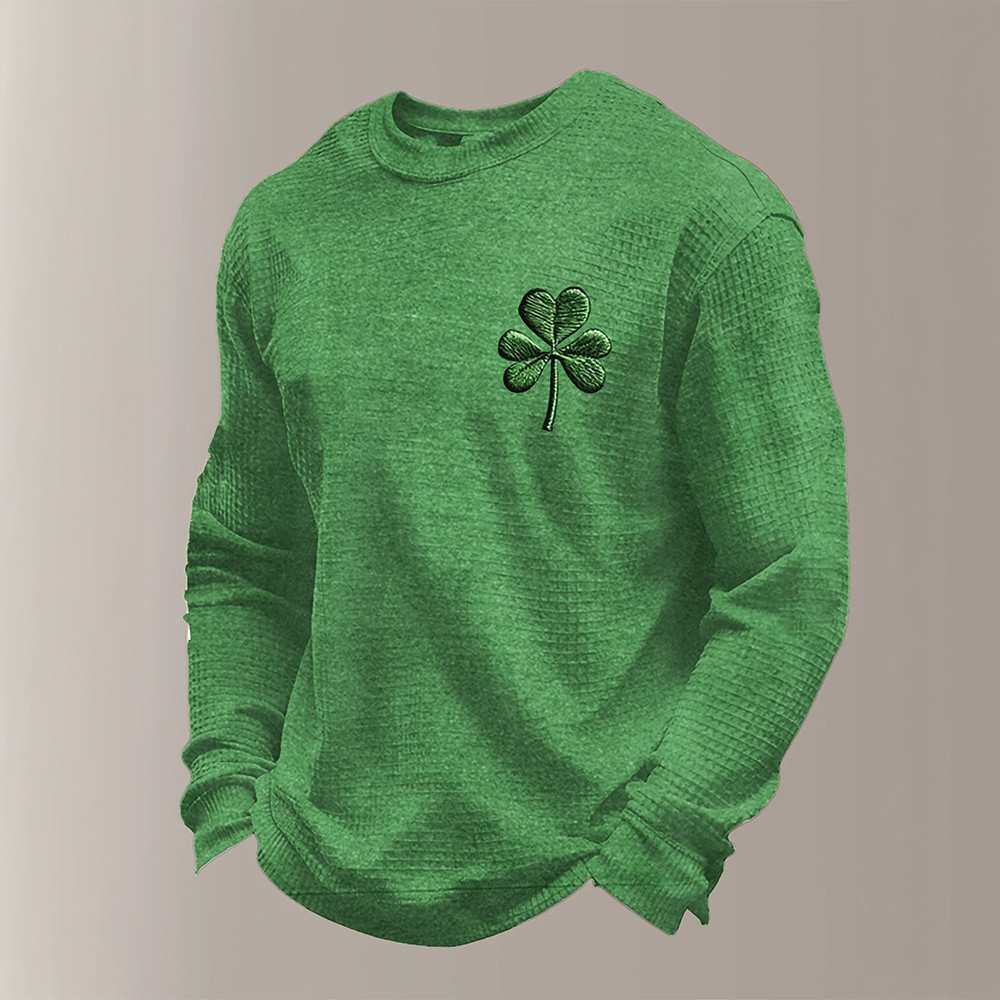 St Patrick's Day Shamrock Long Sleeve Shirt St Patrick's Day Clothing Gift For Friend