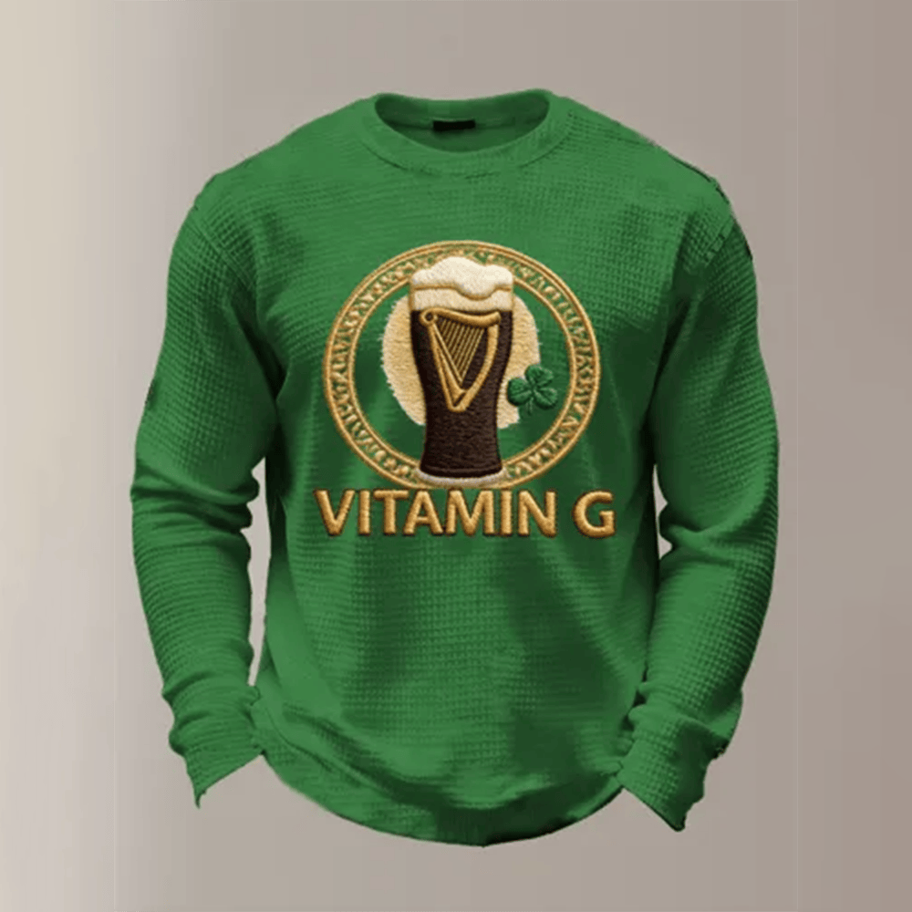 St Patrick's Day Vitamin G Long Sleeve Shirt St Patrick's Day Apparel Gift Idea For Boyfriend