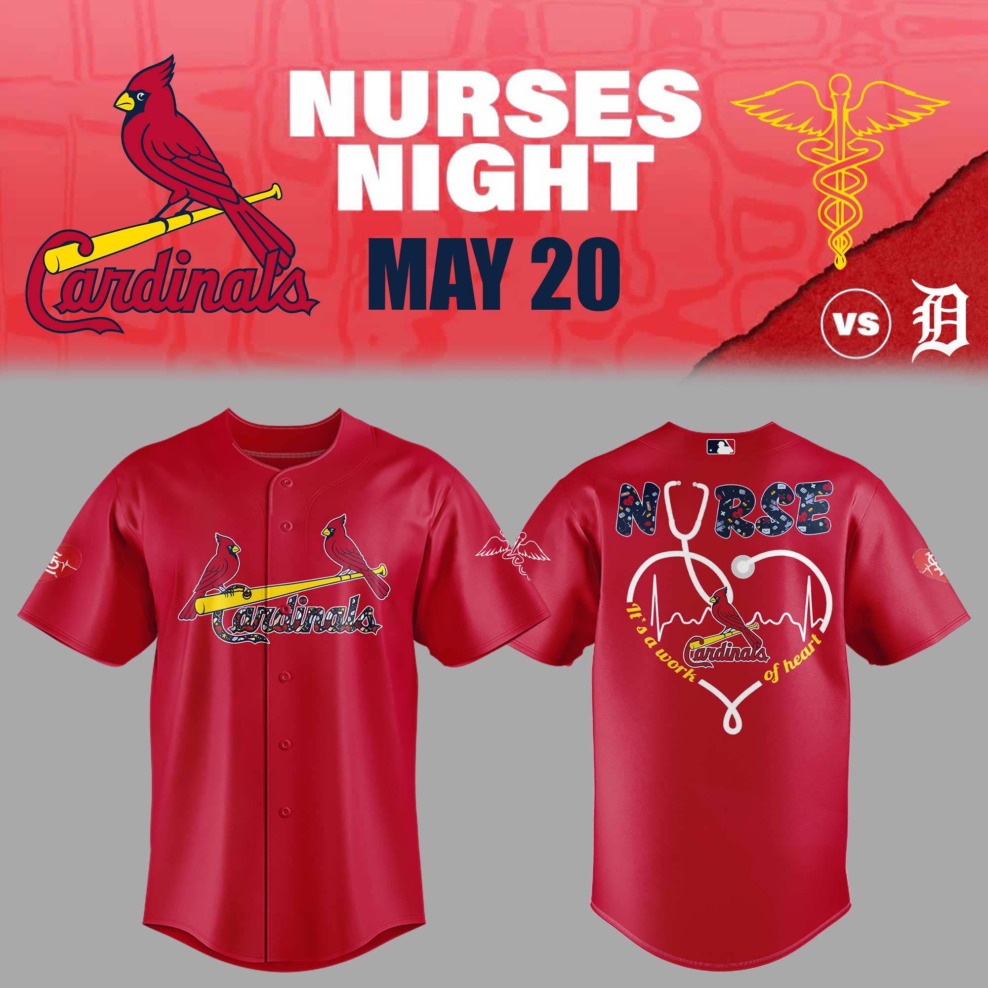 St. Louis Baseball Nurses Night Jersey Baseball Gifts Ideas