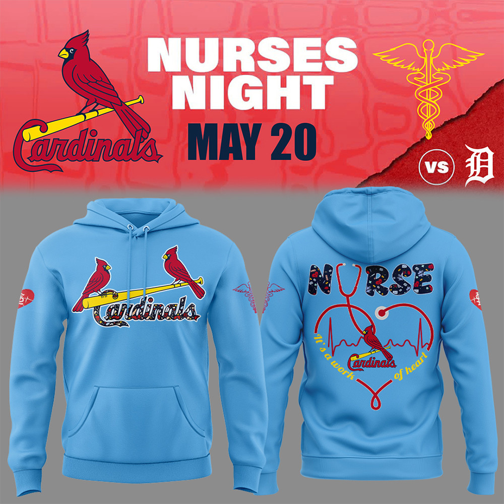 St. Louis Cardinals Baseball NURSES NIGHT Hoodie Gifts For Baseball Lovers