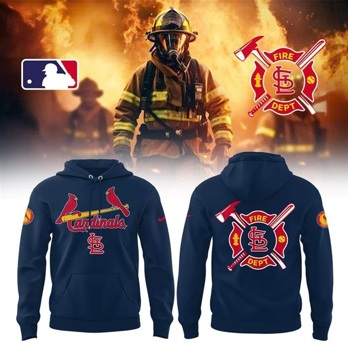 St. Louis Cardinals Firefighter Appreciation Hoodie Cool Baseball Gifts