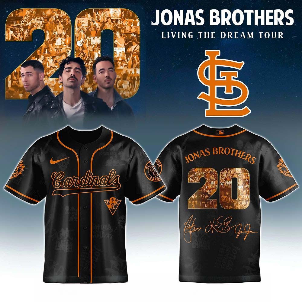 St. Louis Cardinals Jonas Brothers Living The Dream Tour 2025 Jersey Best Gift For Baseball Fans
