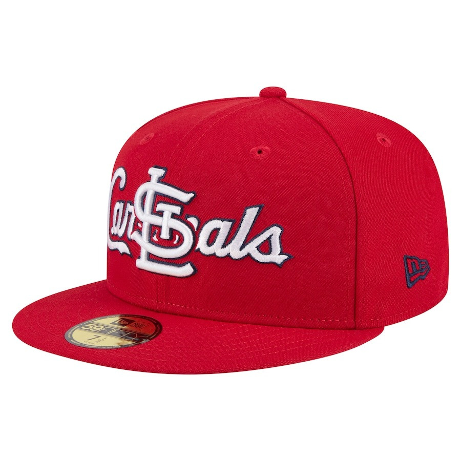 St. Louis Cardinals New Era Overlap Hat MLB 59FIFTY Fitted Hat Cap Gear Merch Fan Gifts
