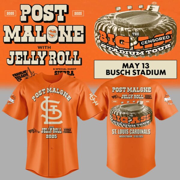 St. Louis Cardinals Post Malone X Jelly Roll Baseball Jersey Gift For Baseball Lover