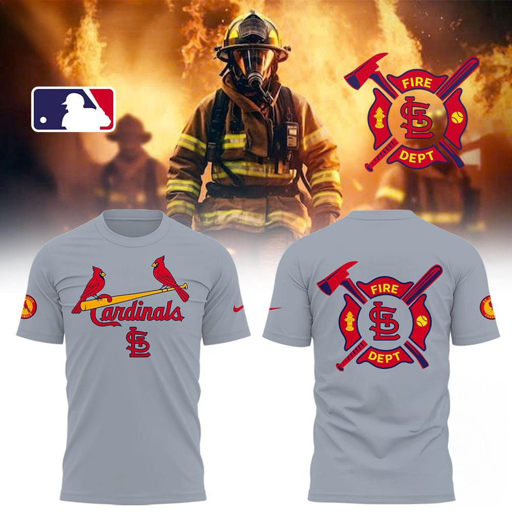 St. Louis Cardinals x Firefighter Appreciation Night 2025 Shirt Gift Ideas For Basketball Lovers