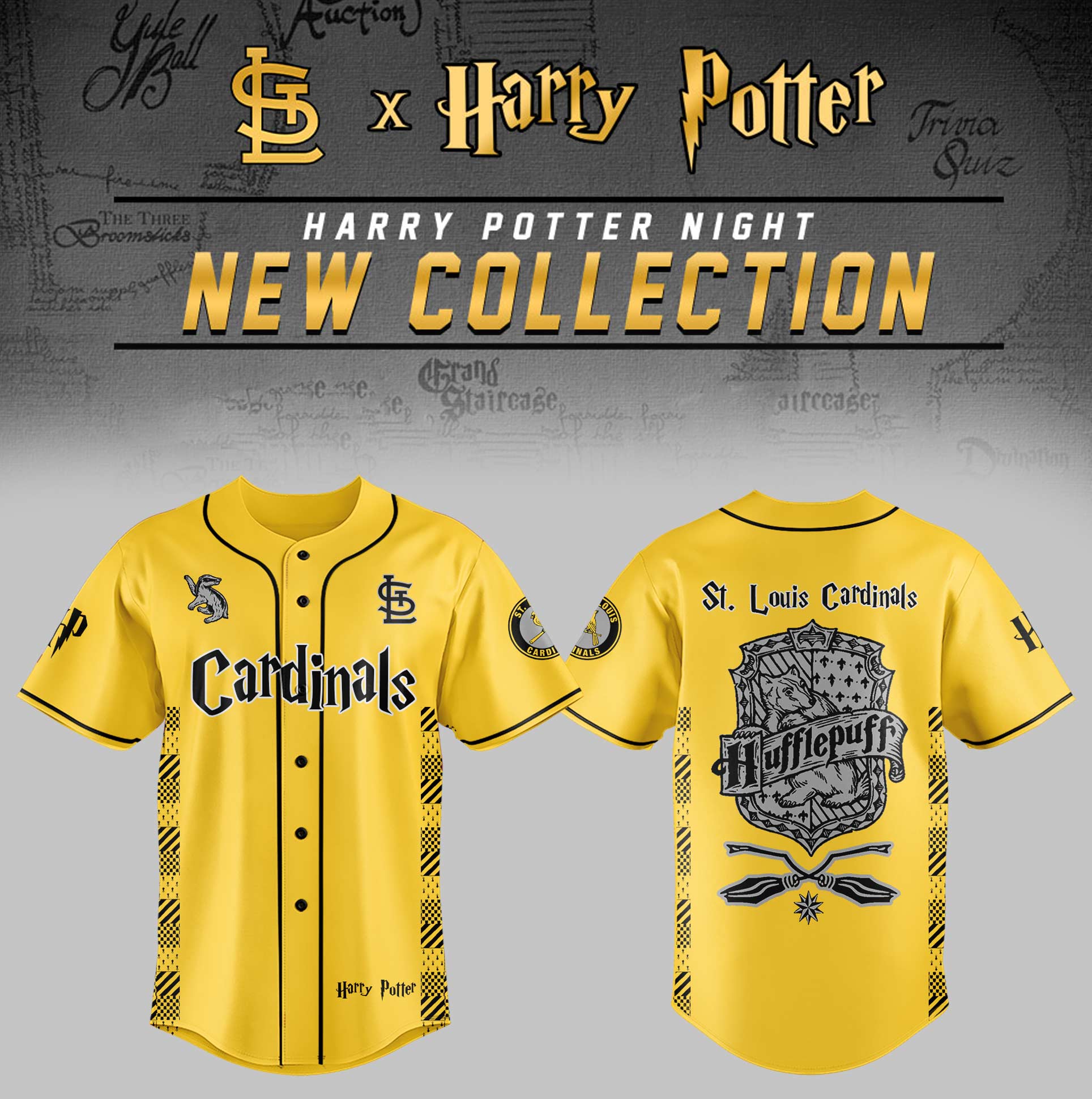St. Louis Cardinals x Harry Potter Night Hufflepuff House Jersey Baseball Coach Gift Ideas