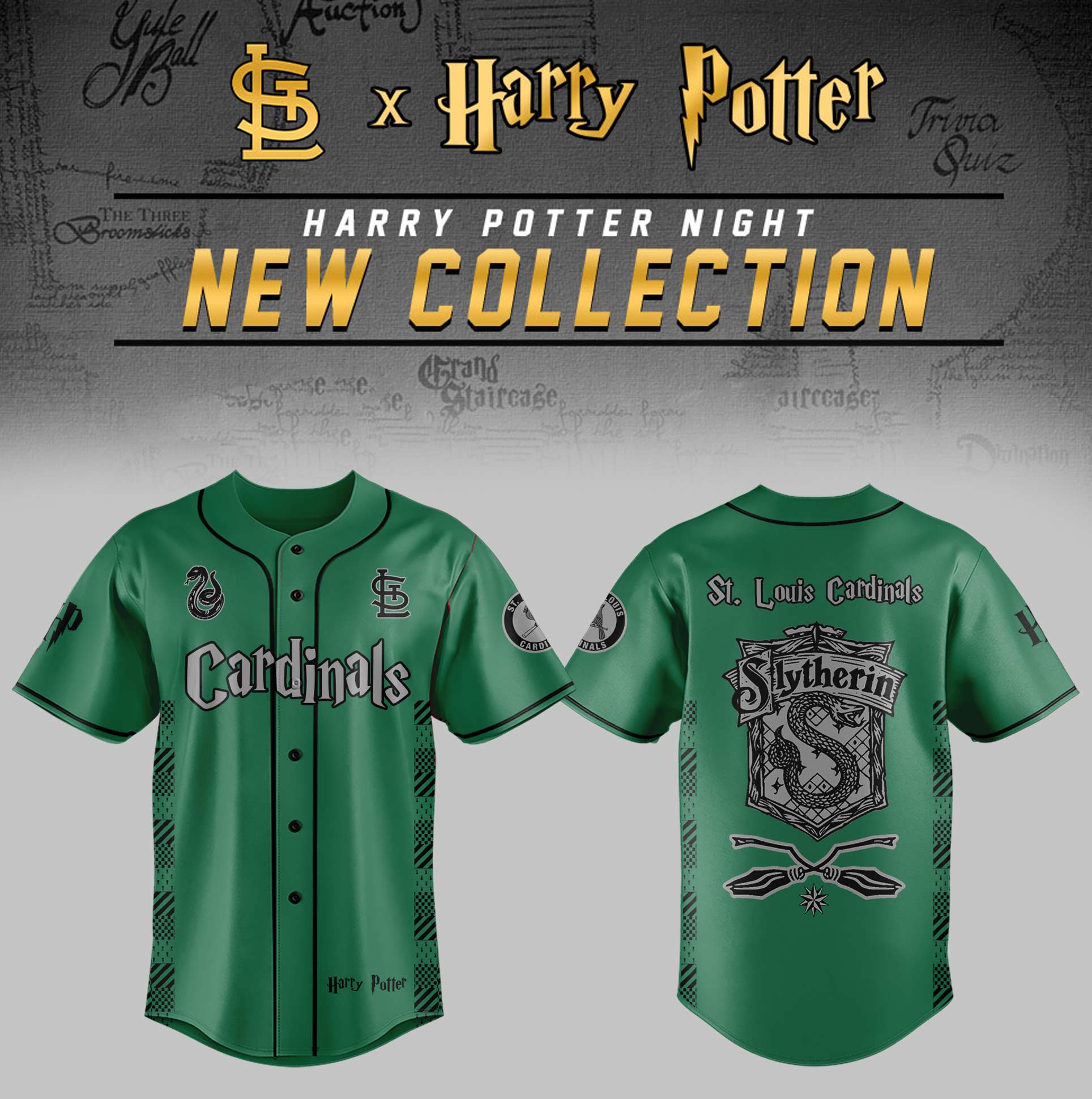 St. Louis Cardinals x Harry Potter Night Slytherin House Jersey Gifts For Baseball Players