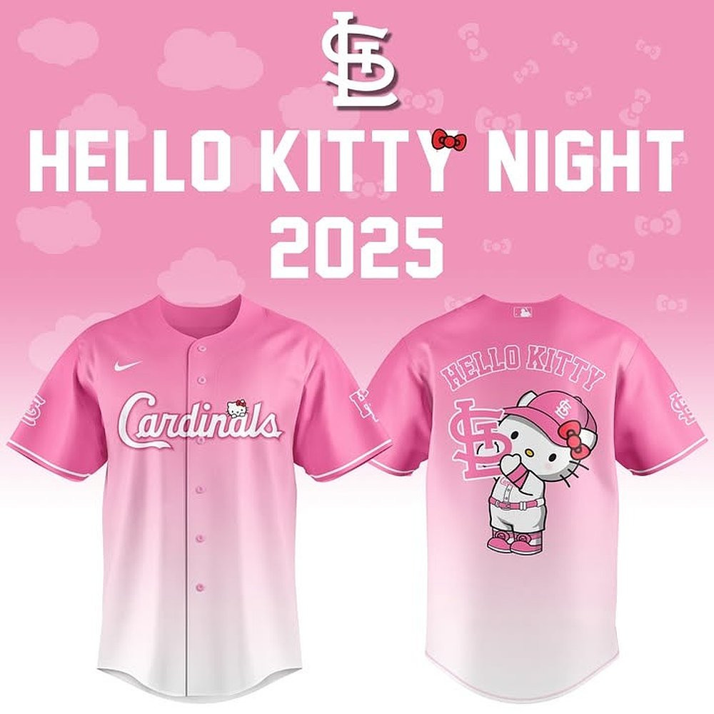 St. Louis Cardinals x Hello Kitty Night 2025 Baseball Jersey Great Present For Baseball Supporters
