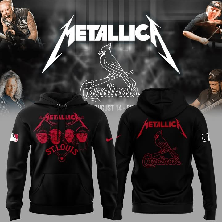 St. Louis Cardinals X Metallica Night Hoodie MLB Baseball Fan Merch Music Lover Gifts