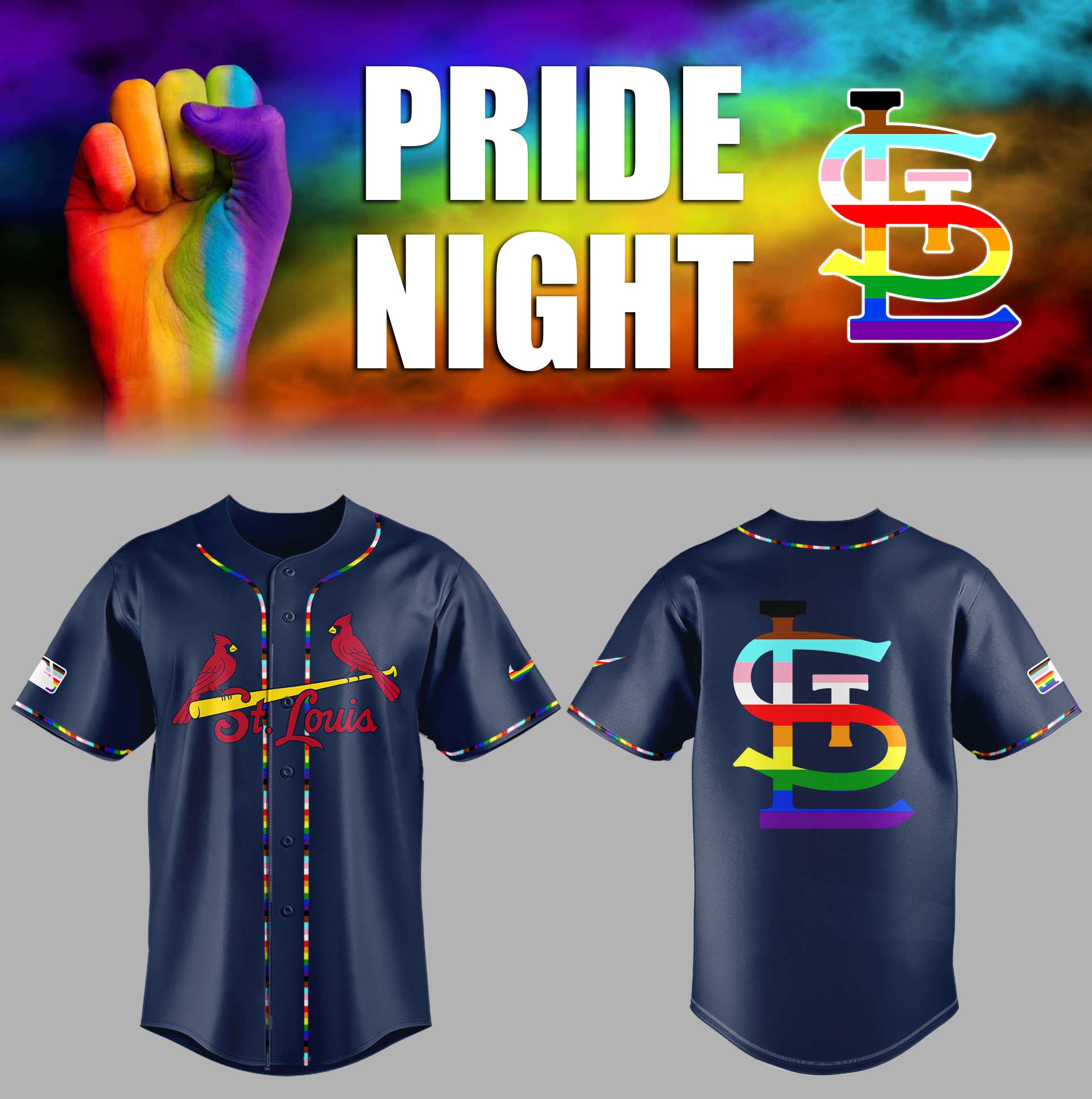 St. Louis Cardinals x Pride Night Jersey Baseball Gift For Baseball Lover